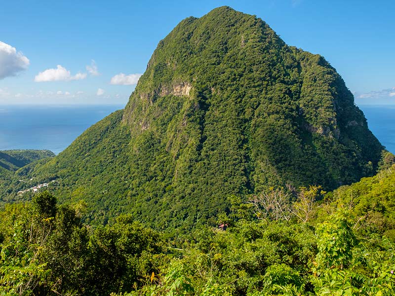 Tet Paul Nature Trail View of Gros Piton
