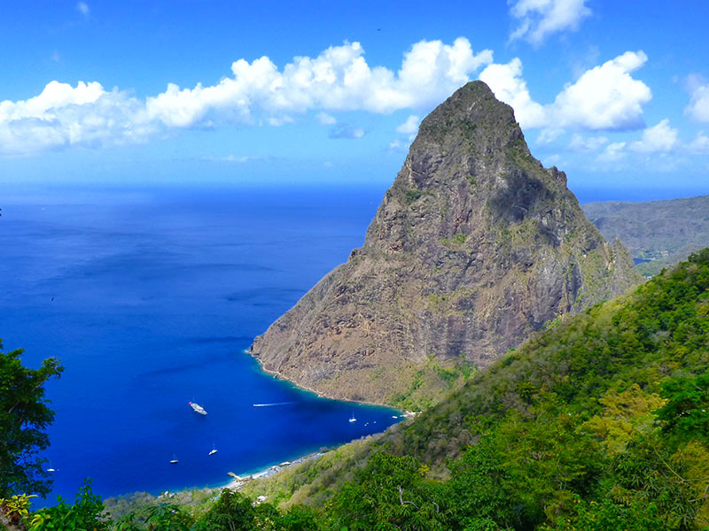 Tet Paul Nature Trail View of Petit Piton