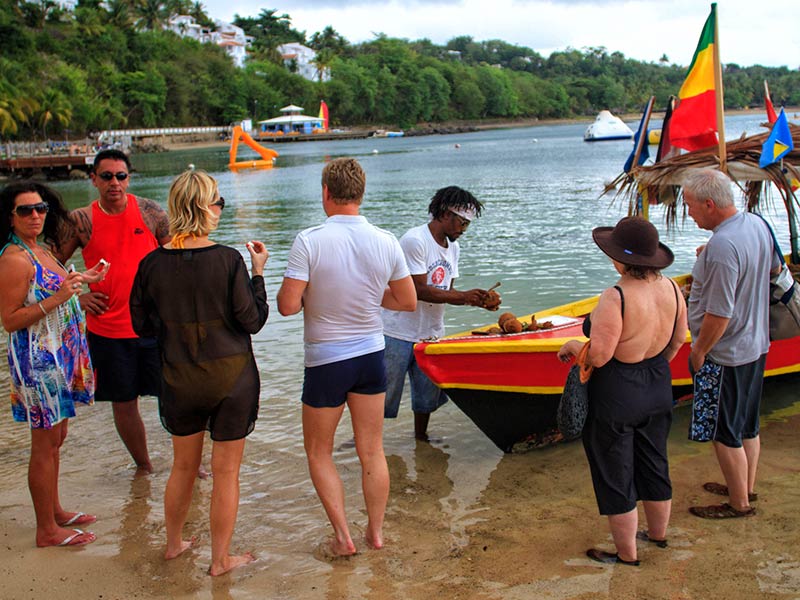 Guest at St. Lucia Beach