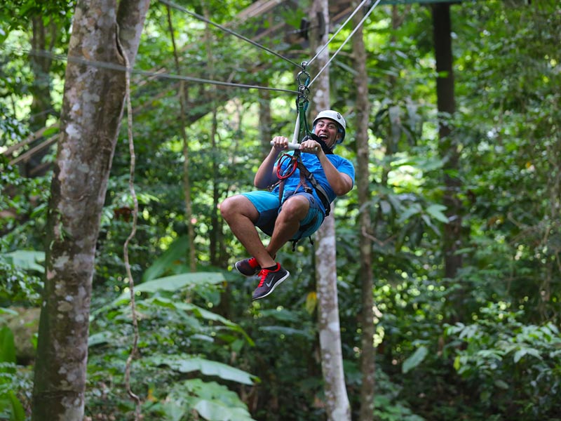 Ziplining in St. Lucia at Treetop Adventure Park