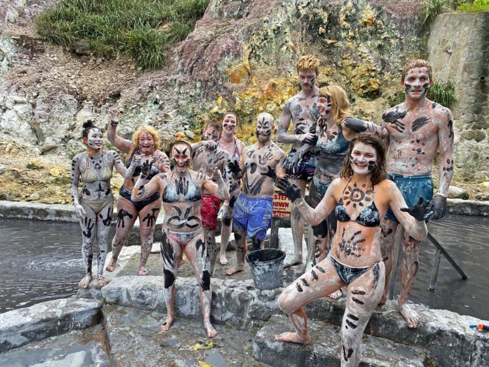 Enjoying a Mud Bath at the Sulphur Springs